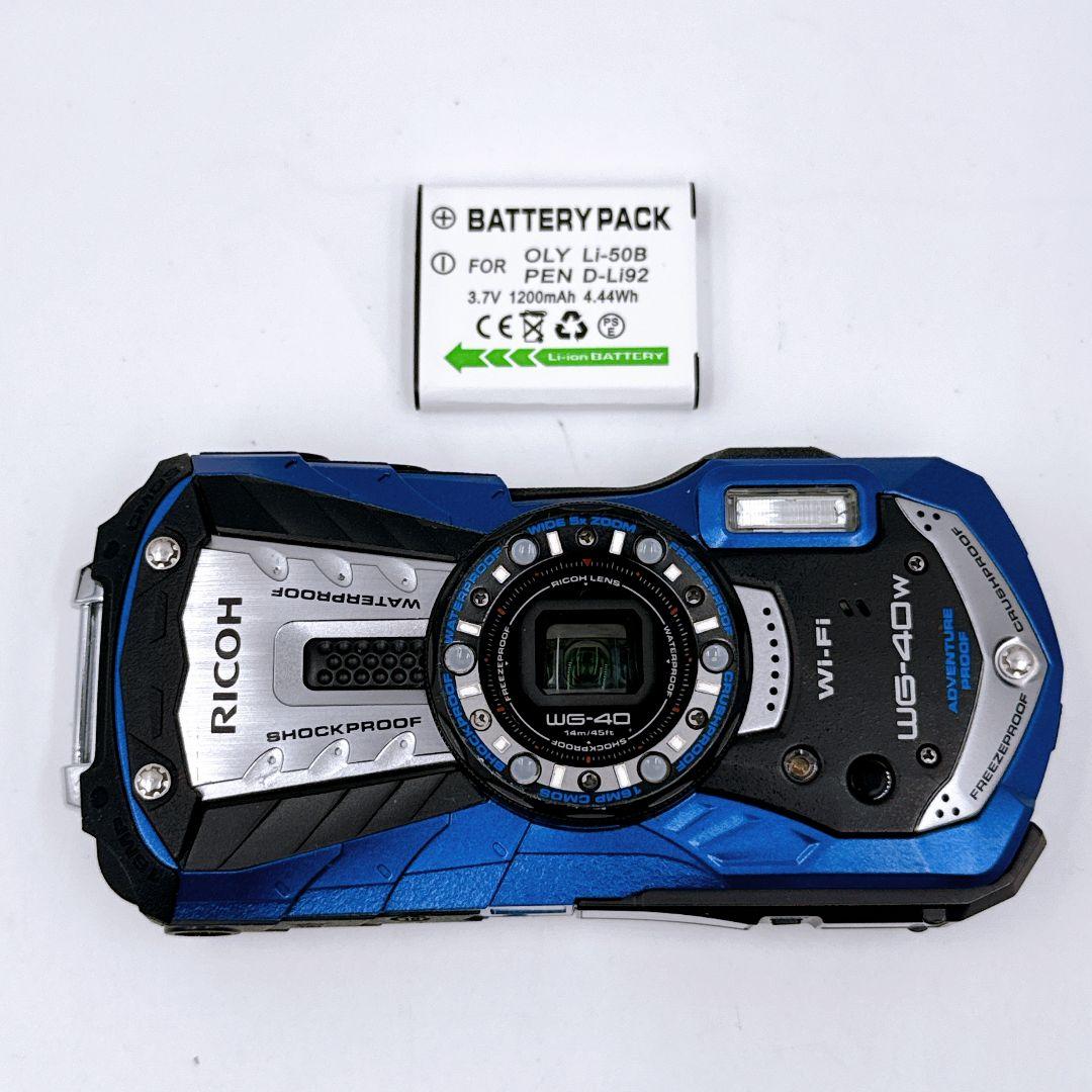 RICOH WG-40W 防水デジタルカメラ 青 - メルカリ