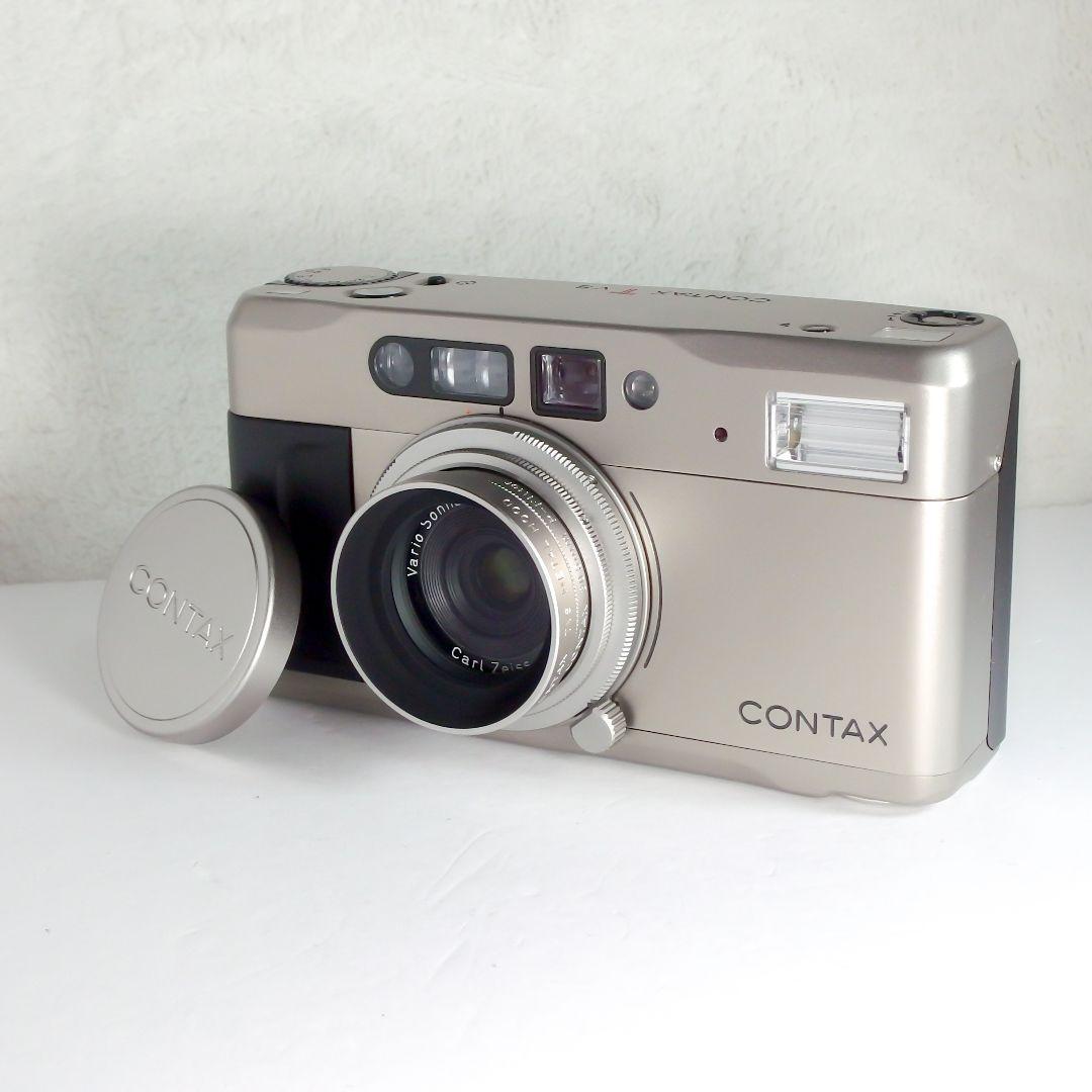 完動美品 コンタックス CONTAX TVS 専用革ケース レンズフードフィルタ