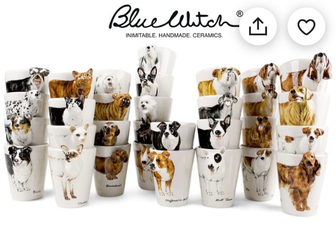 希少/里親募集✴︎Blue witch フレンチブルドッグマグカップ