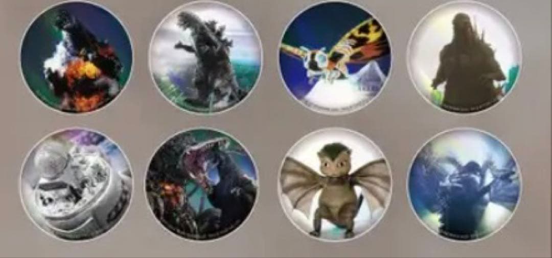 【ゴジラVS江の島】スチール画像缶バッジ 全8種コンプセット
