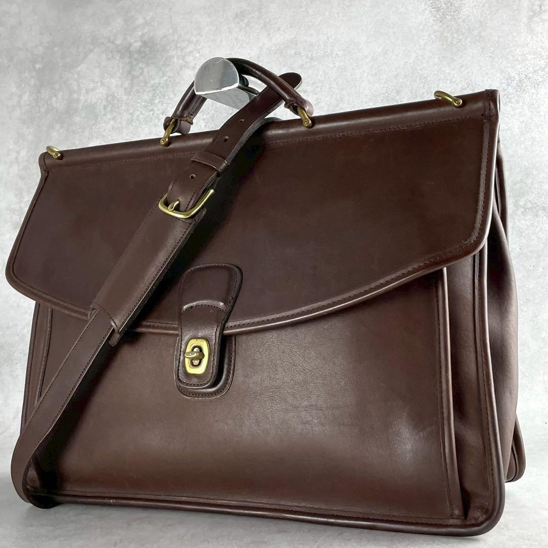 極美品 オールドコーチ 2way ビジネスバッグ ブリーフケース ターンロック