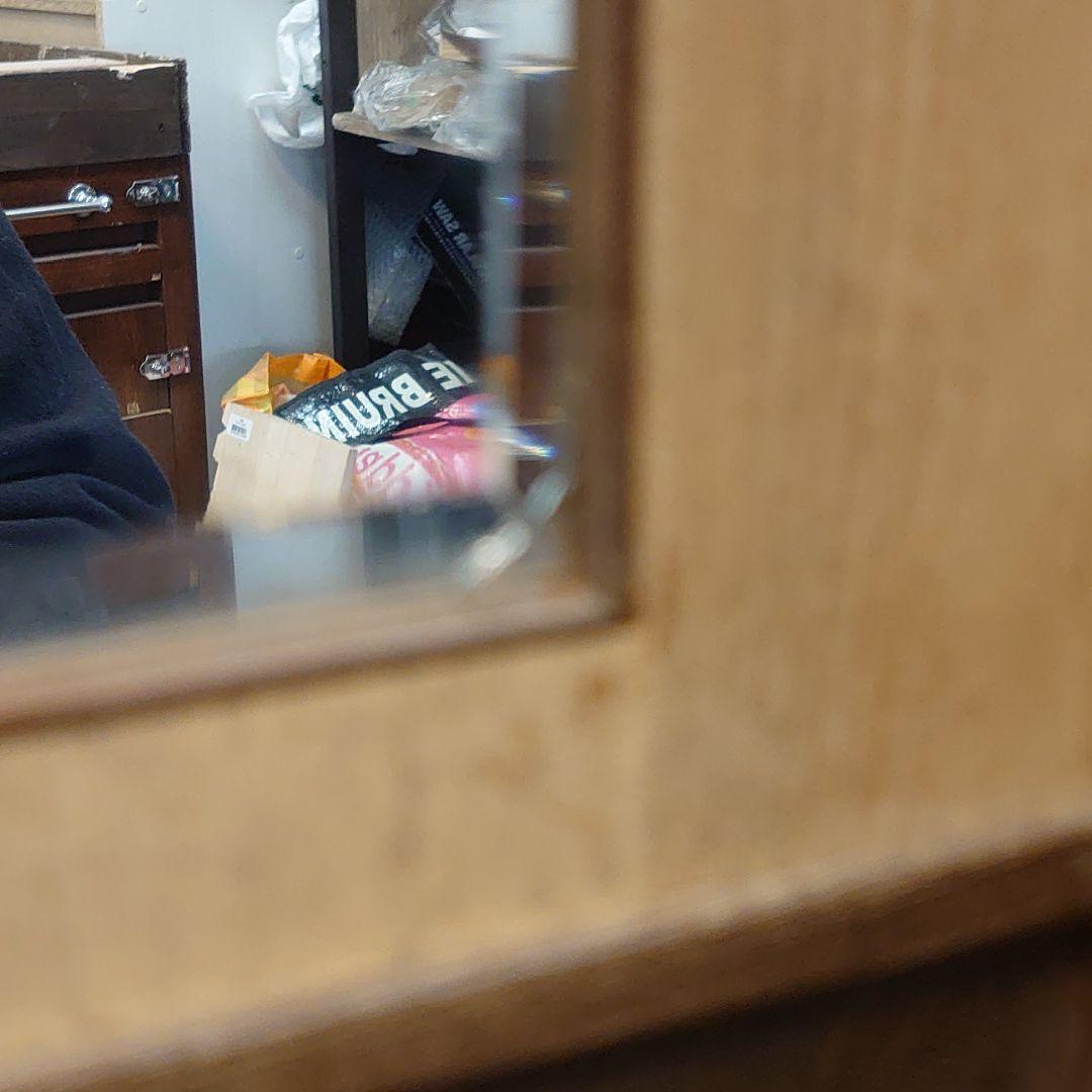 開運 龍 龍神 富士雲龍 ミニ衝立形 銅板彫金 裏鏡（1部欠け有り）宏春