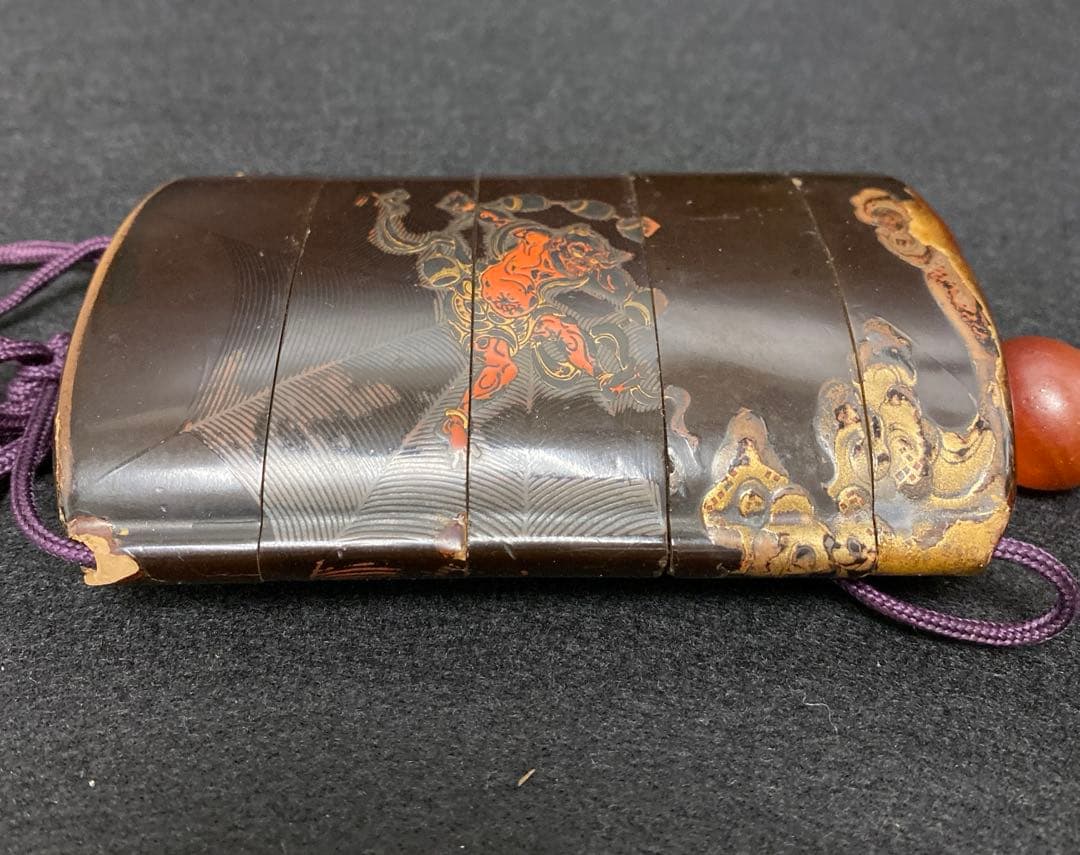 江戸時代 蒔絵鬼図内梨地印籠 共箱 128g 東Y7-0328☆2Fトコカ - メルカリ