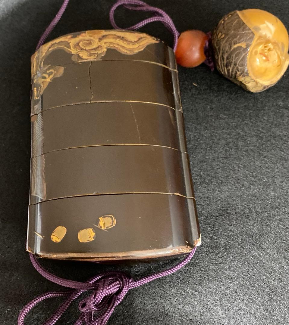 江戸時代 蒔絵鬼図内梨地印籠 共箱 128g 東Y7-0328☆2Fトコカ - メルカリ