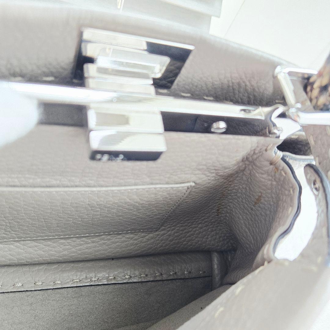 ⭐FENDI⭐ フェンディ ピーカブー ミニ ダブグレー ハンドバッグ
