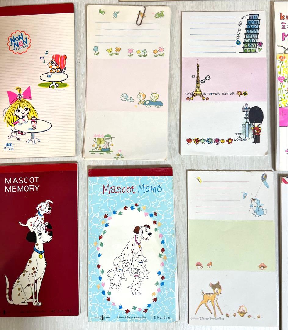 即購入OK】昭和レトロ 当時物 メモ帳 まとめ売り水森亜土 サンリオ 他 2025