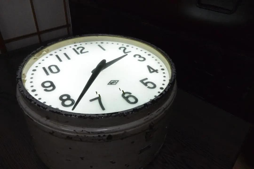 国鉄 駅 ホーム 両面 鉄道時計 引取り６千円引き