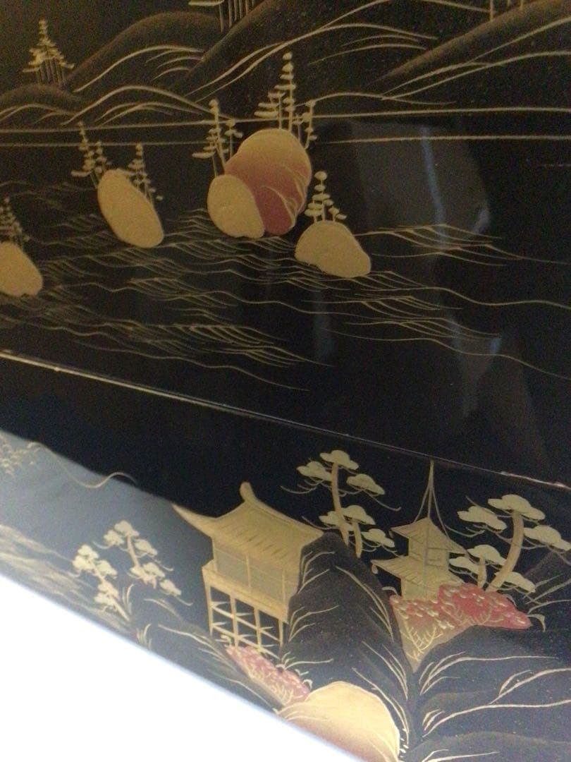 豪華蒔絵 五段重箱 二枚蓋 蒔絵重箱重二枚蓋五段重 重台