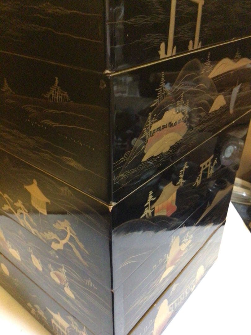 豪華蒔絵 五段重箱 二枚蓋