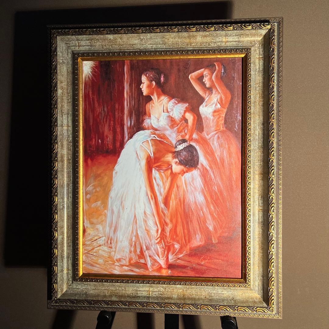 キャンバスプリントアート バレリーナ 絵画 額付き インテリア