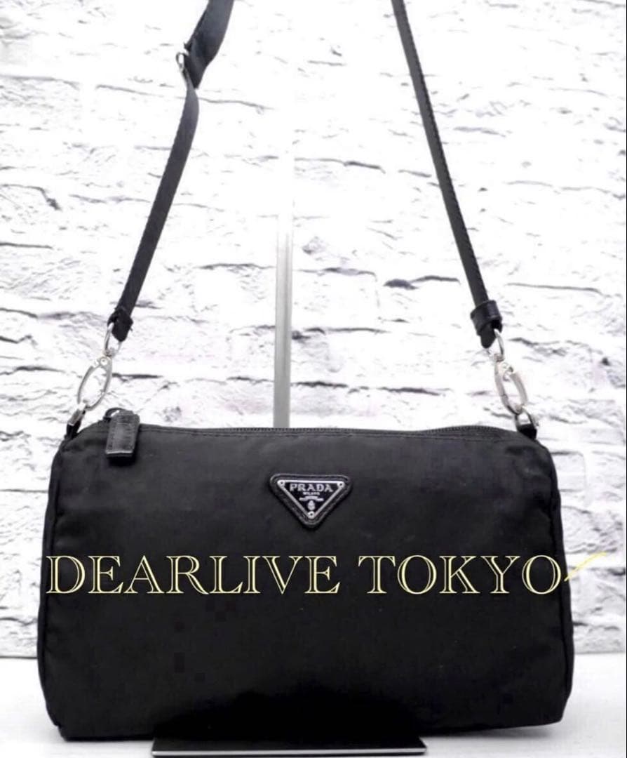 ◆ PRADA プラダ テスート ナイロン ショルダー カメラ バッグ ポーチ黒