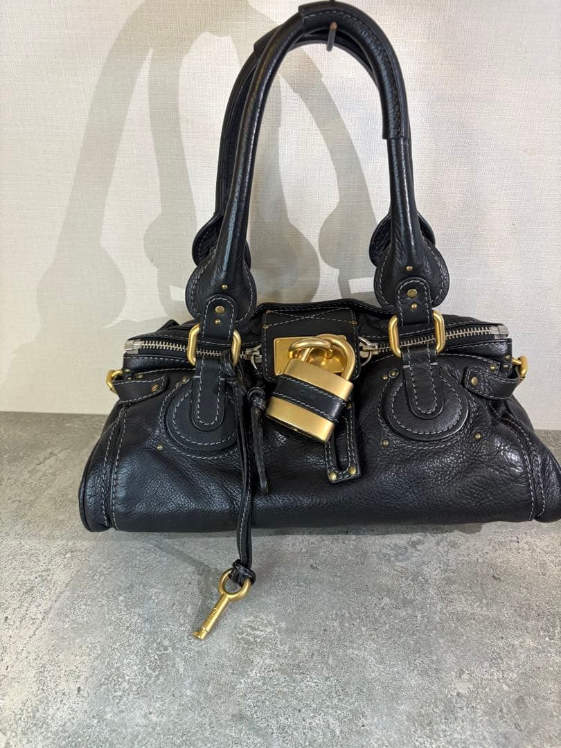 【美品】【即日発送手続】Chloé パディントン ハンドバッグ黒　クロエ