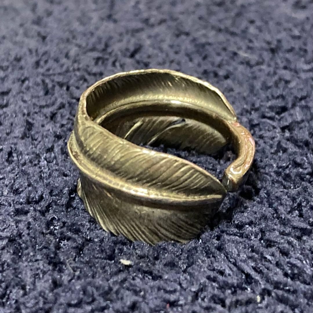 goro'sゴローズ 特大プレーンフェザー リング 右向き SV 指輪