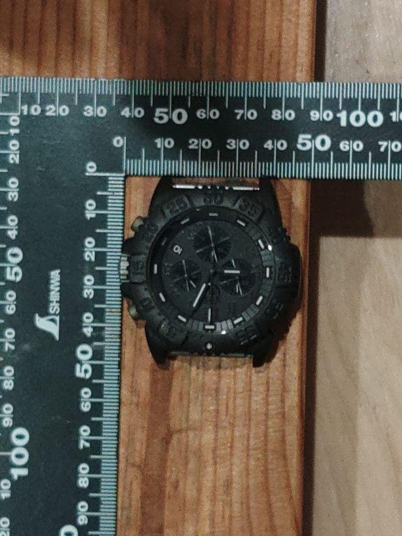電池交換済　稼働品 LUMINOX 3080 黒 クロノ 箱説付