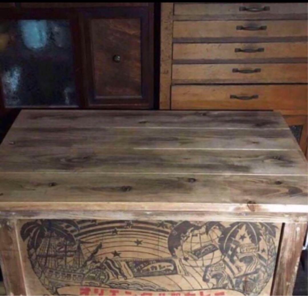 ★オリエンタルカレー★木製★ちゃぶ台★ポテ箱★作業台★小物入れ★玩具箱★