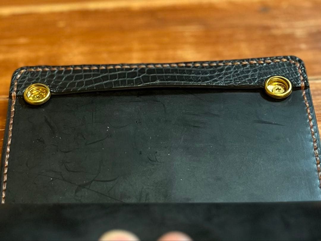 【K.A.Z】オーダー クロコダイル コードバン トラッカーウォレット