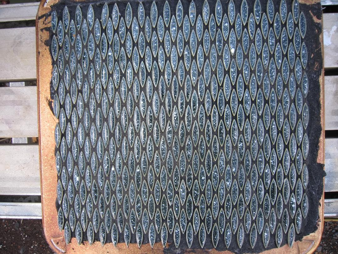 道路標識　昭和30年代初期　廃盤モザイクタル　木の葉タイル６シート