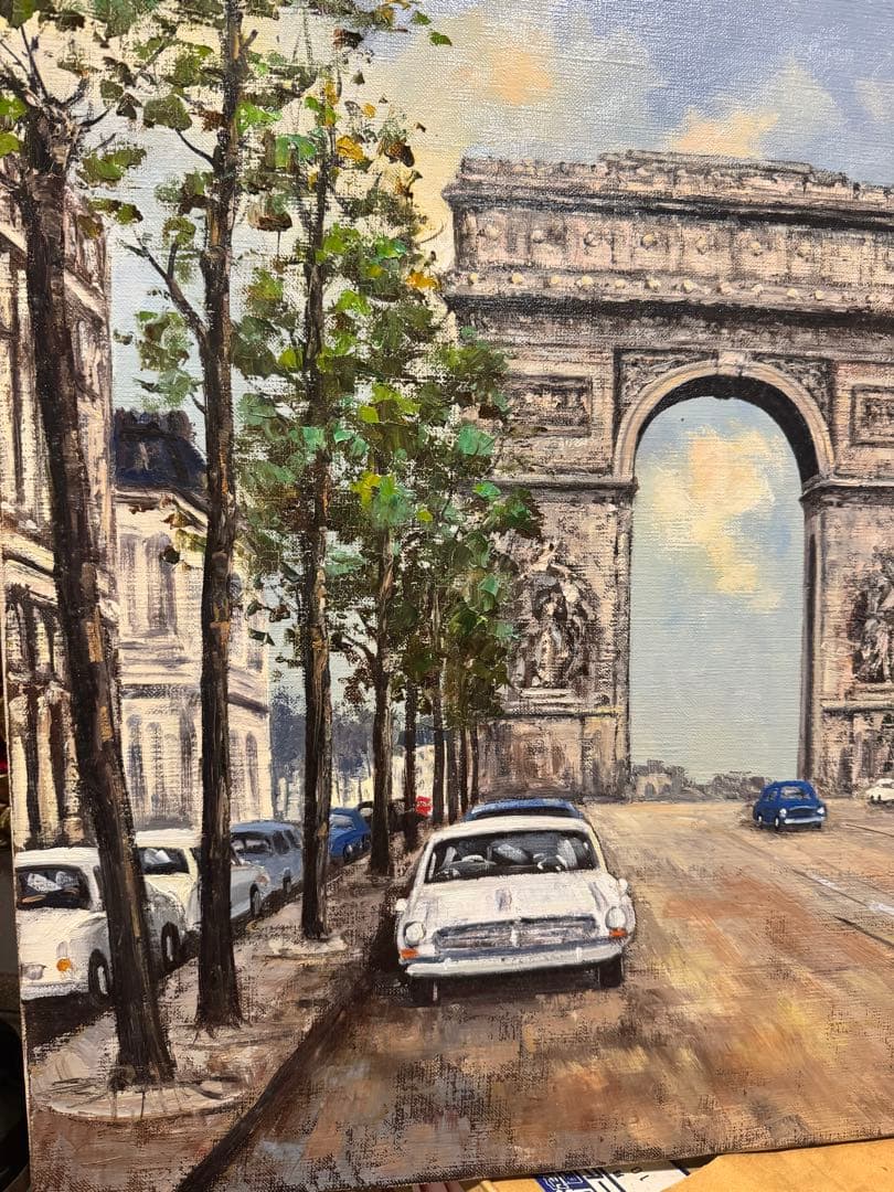 (25) 岩崎鉦吾　油彩　エトワール凱旋門 Arc de Triomphe