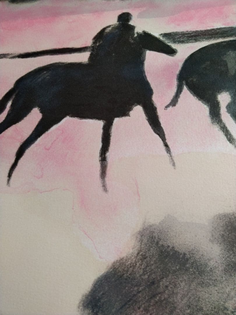 Guiramand 馬と人のリトグラフ作品 大判 最 安 価格