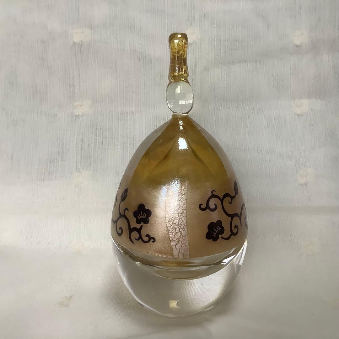 ガラス製ひな人形 金色装飾　小幡祐嗣作