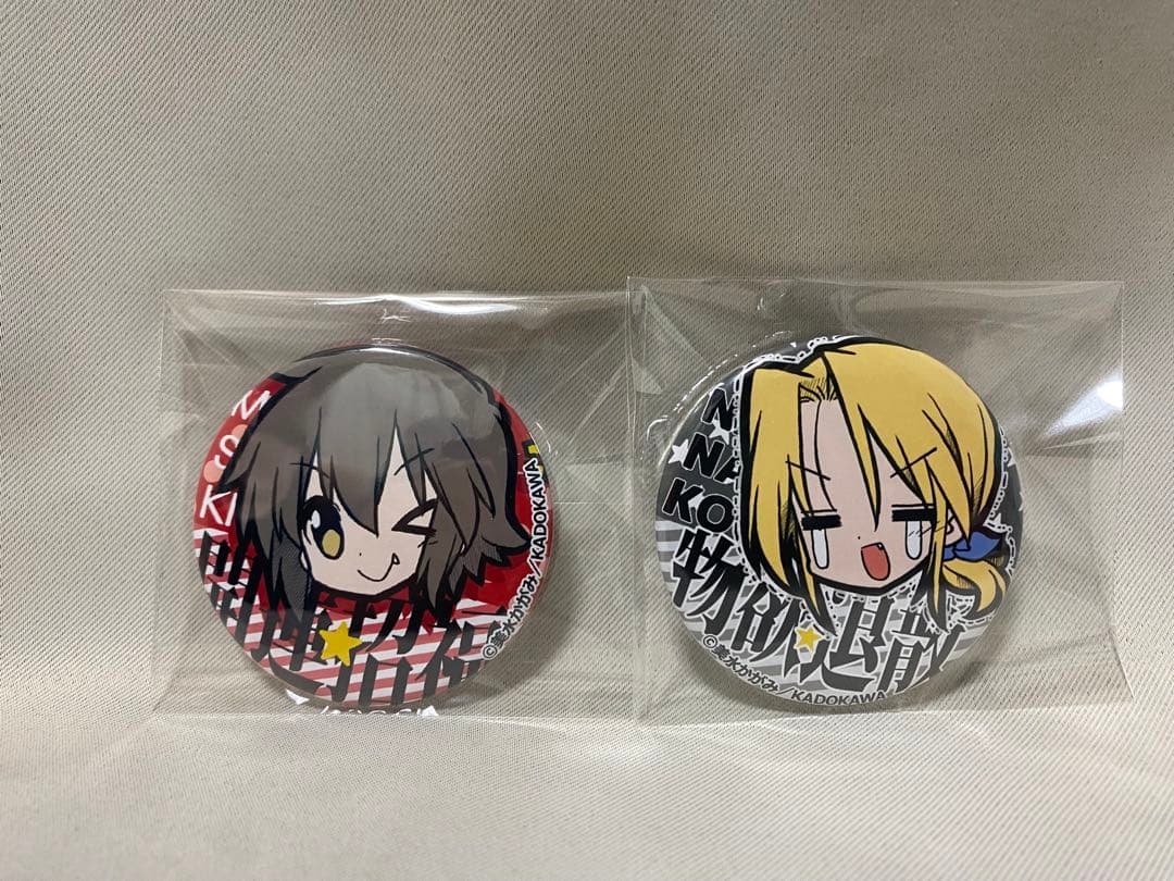 らき☆すた 鷲宮神社 描き下ろし お守り風缶バッジ 四文字熟語 ぷにっと