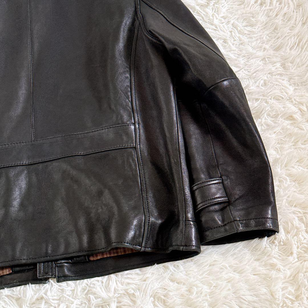 Lサイズ✨ブルックスブラザーズ オールレザージャケット フルジップ