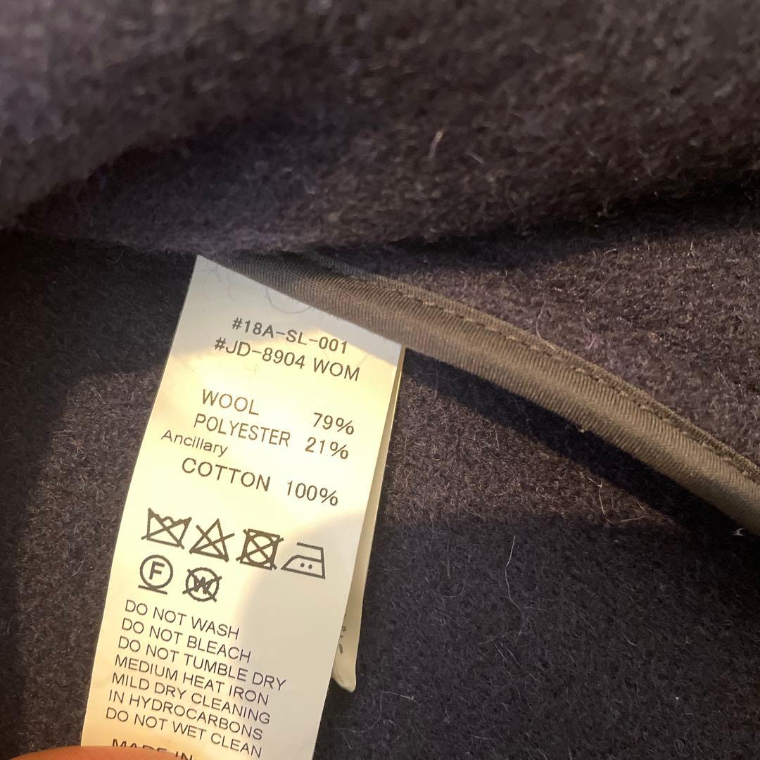 DANTON ウールモッサノーカラージャケット Vネック　サイズ40