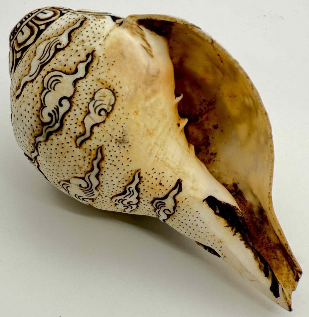 ◇チベット密教法具 法螺貝（シャンカ）パドゥマ・パーニ（蓮華手観音