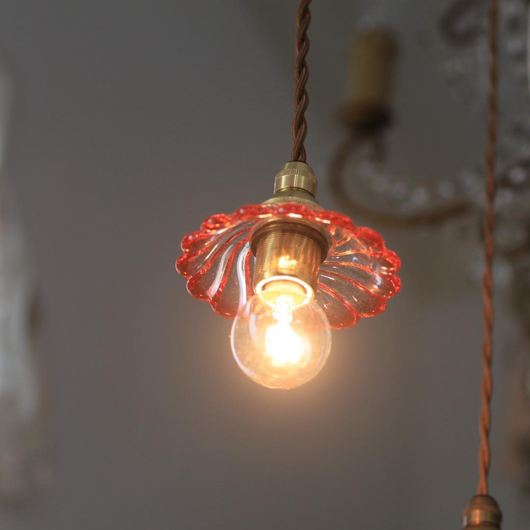 A*フランスアンティーク オールドバカラ ミニシャンデリア/ランプ シェード