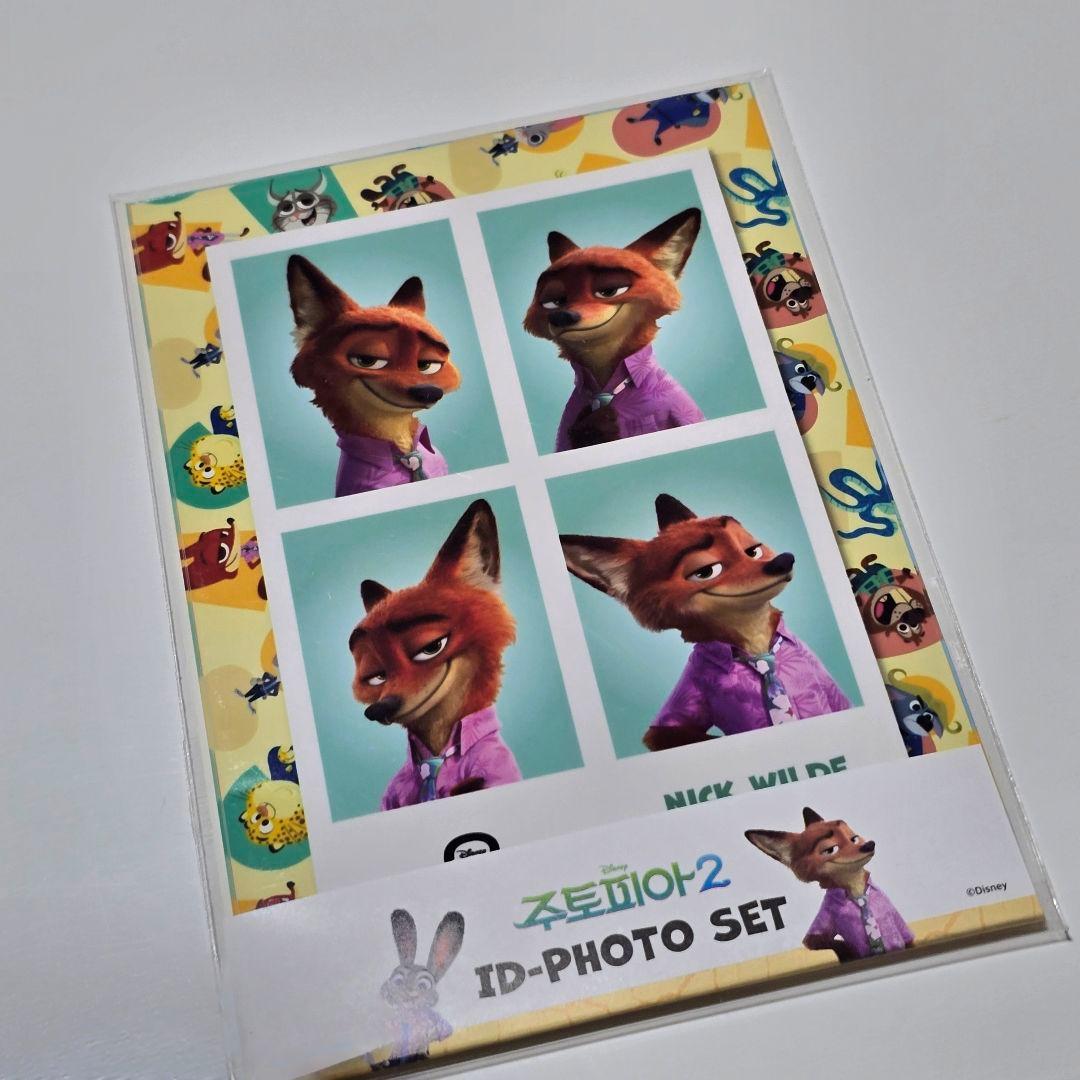 韓国限定 ズートピア ポップアップ ポストカード 証明写真 4カットステッカー