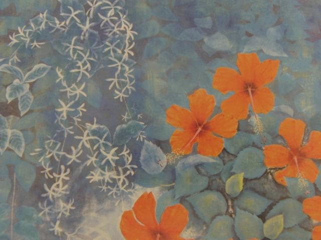 牧野良美、【南の島から】、希少な額装用画集より、新品額装付、状態良好