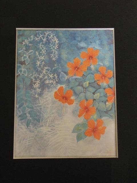牧野良美、【南の島から】、希少な額装用画集より、新品額装付、状態良好