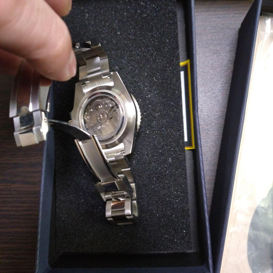 K*パ様 NH70 MOD カスタム 自動巻 腕時計スケルトン シルバー ブルー