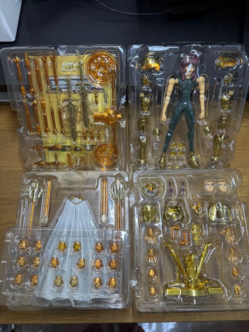 中古）【まとめ売り】聖闘士聖衣神話ex 7体セット（ライブラ欠品有／サジ破損有）