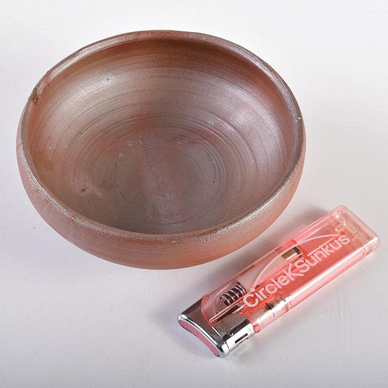 備前焼 人間国宝 藤原雄作 緋襷向付 五客 共箱 M R8675