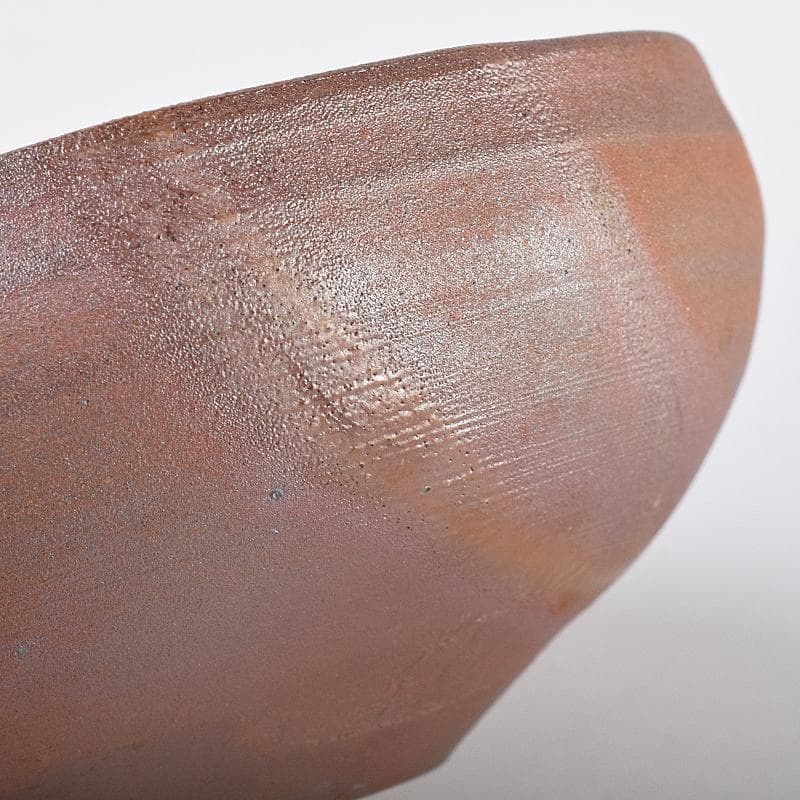 備前焼 人間国宝 藤原雄作 緋襷向付 五客 共箱 M R8675