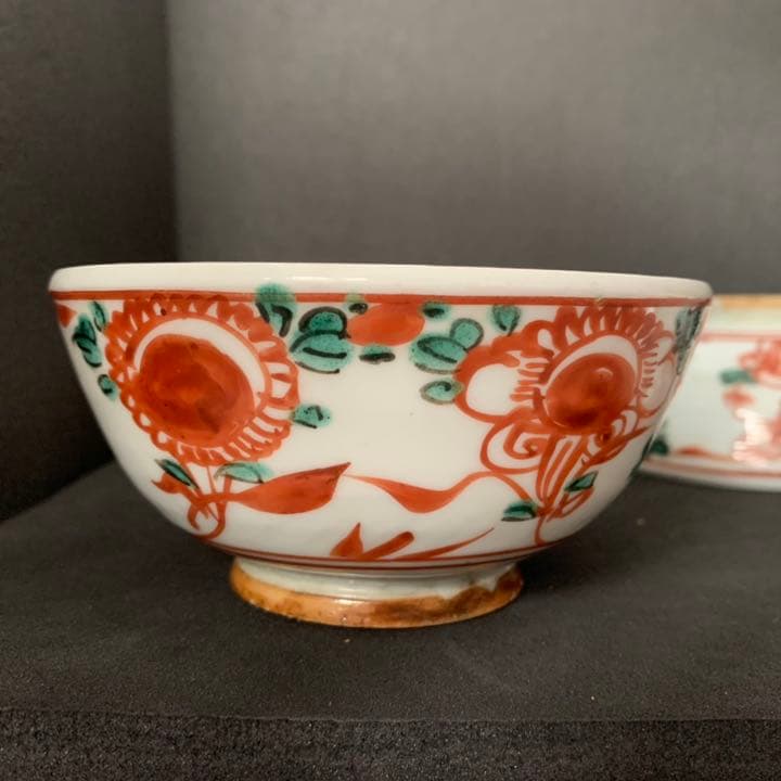 永楽善五郎 呉須赤絵茶碗 四客 12代〜14代頃 茶道具 茶碗 茶人好み