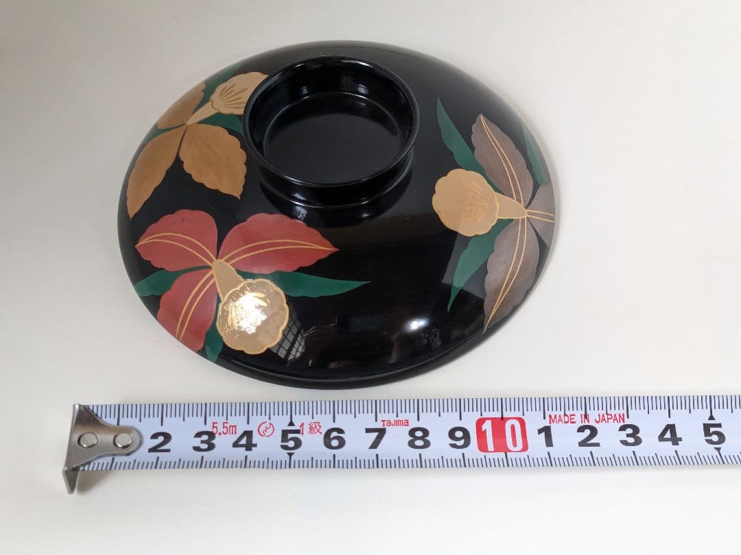 【未使用】本漆仕上げ　時代椀　会津塗　黒　芙蓉　吸物椀　三越　伝統漆器　5客