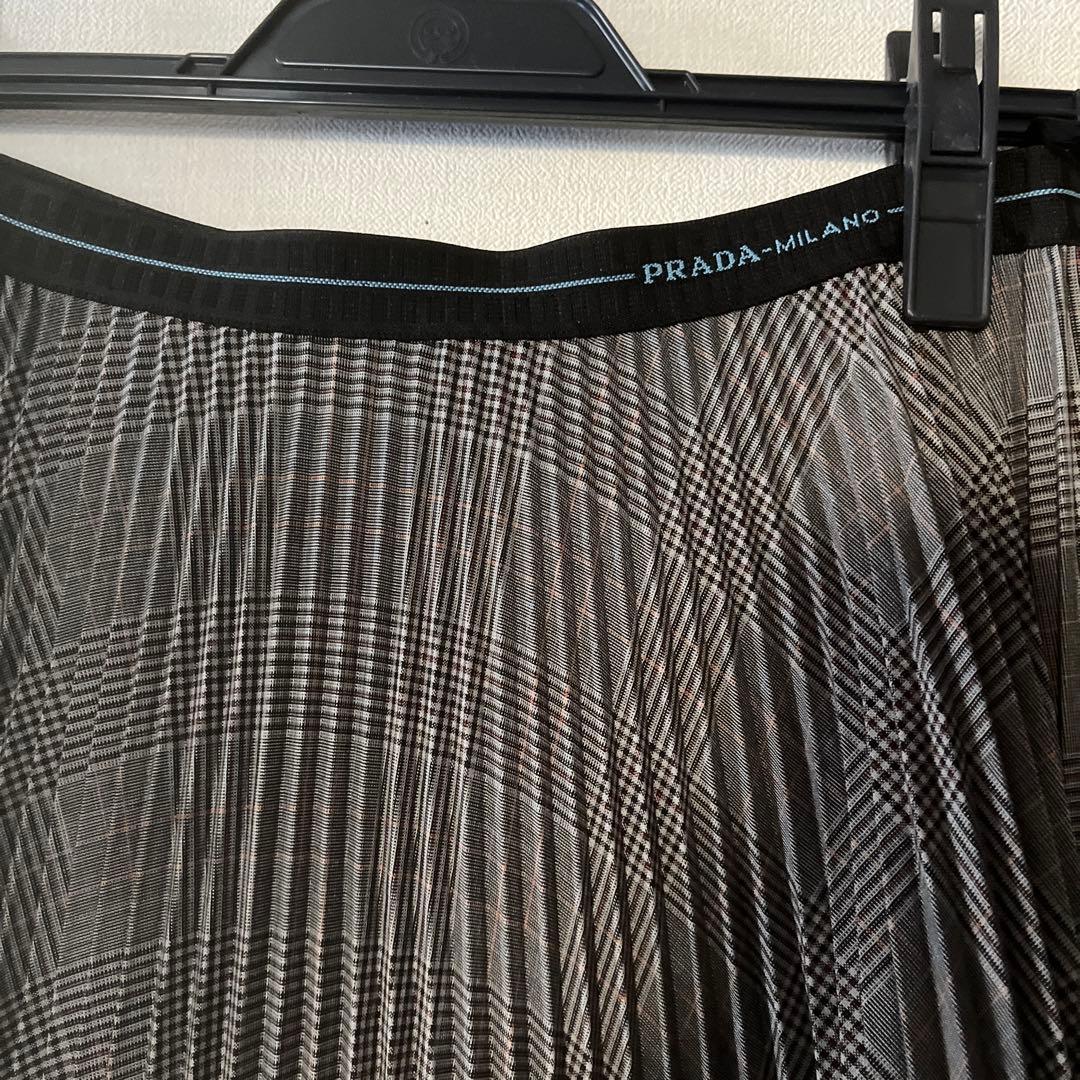 プラダプリーツスカート　サマーウール