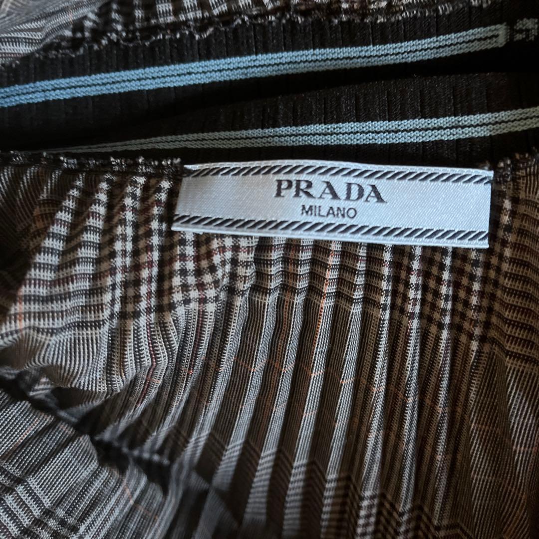 プラダプリーツスカート　サマーウール