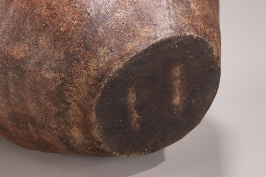 江戸初期　古越前　四耳壷　四耳子　壺　高さ38.5㎝　花器 花瓶　BE793