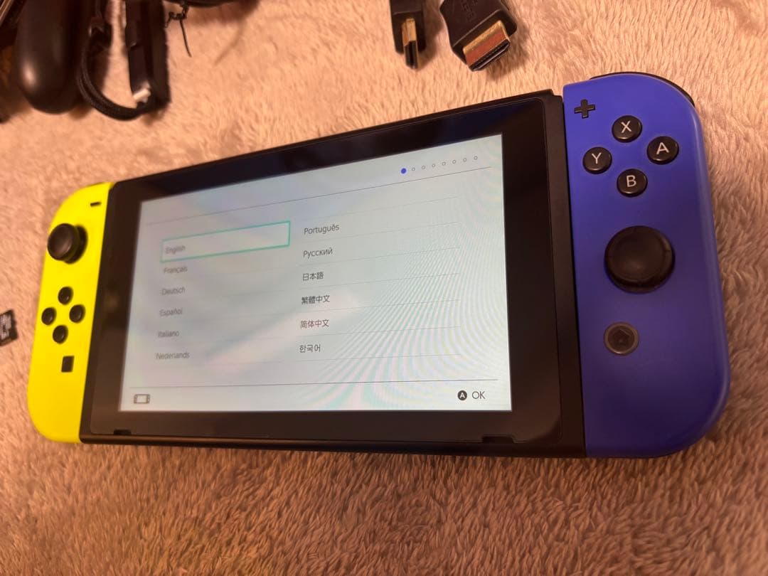 Nintendo Switch ネオンパープル/イエロー　本体　SDカード付