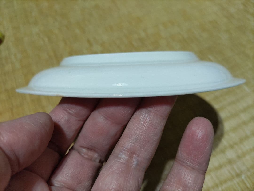 柿右衛門白磁 皿（17.6㎝）陰刻・銀杏 九谷白磁・古伊万里 - 工芸品お