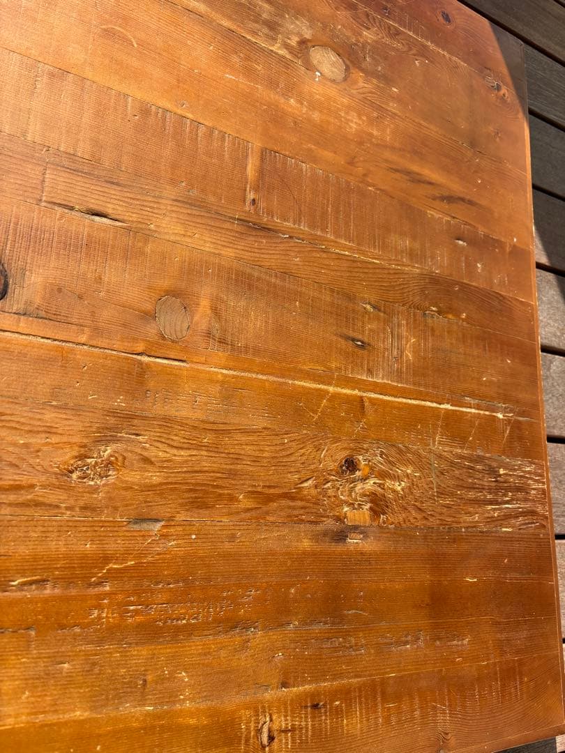 クラッシュゲート Knot antiques フランクテーブル 古材　パイン材