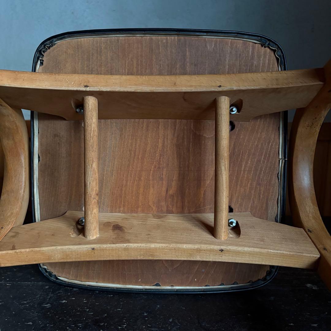 ビンテージ★秋田木工スタッキングスツール　剣持勇 ブラック