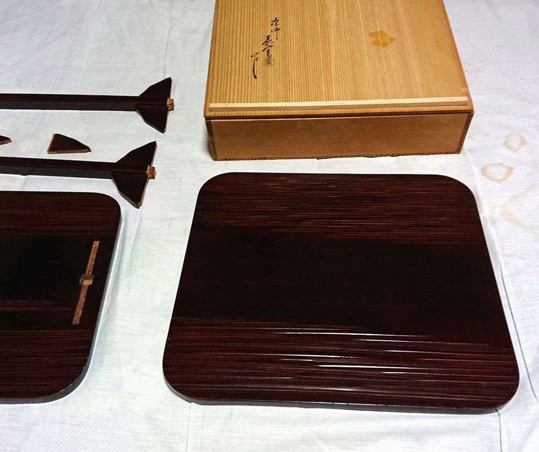 茶道具四方棚木製A453