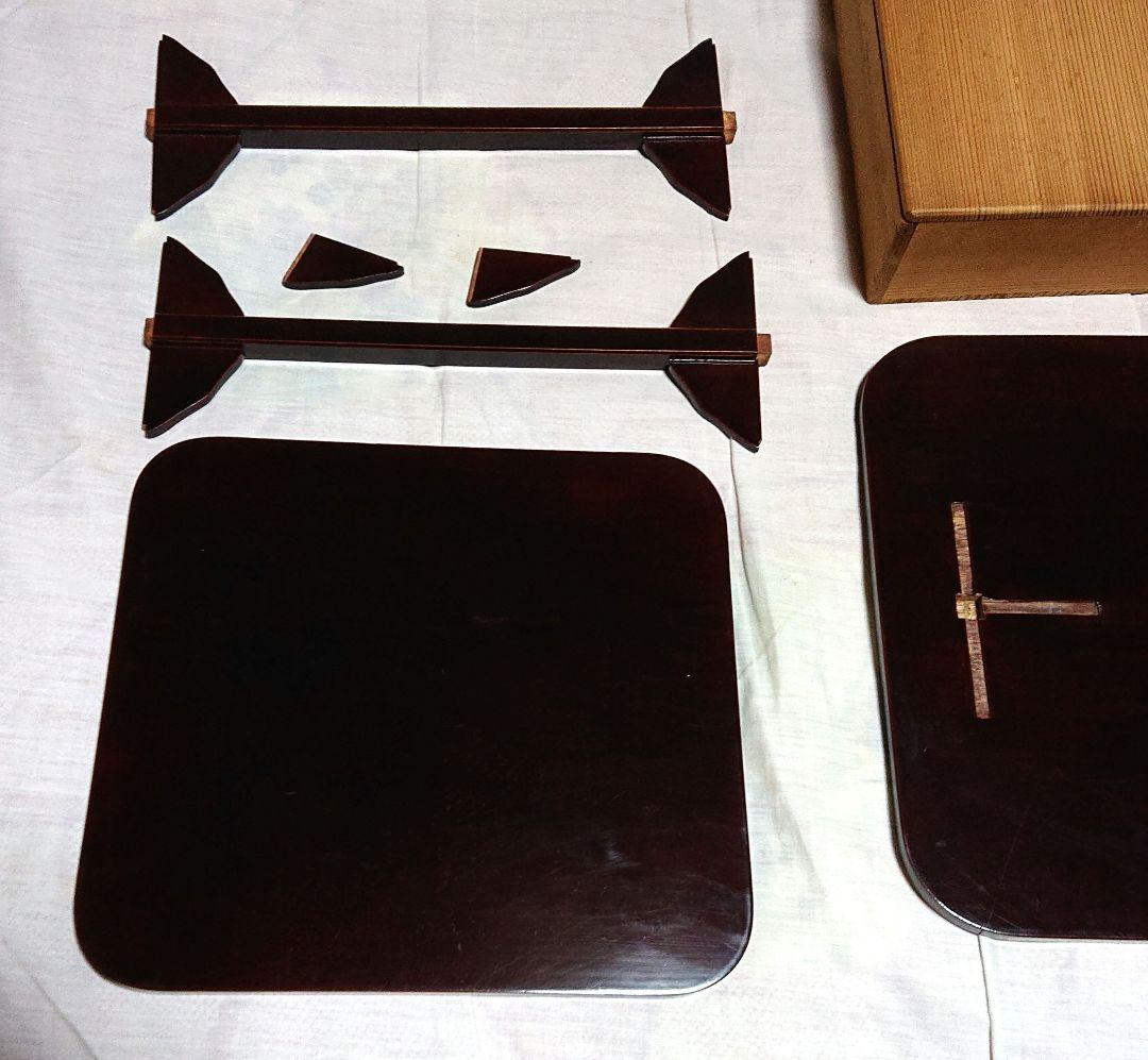 茶道具四方棚木製A453