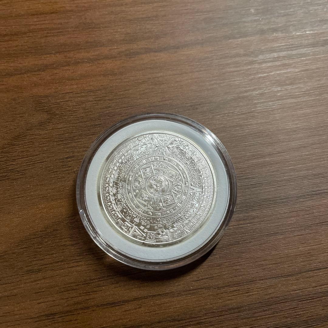 アメリカ「アステカ暦」純銀 1オンス銀貨 メダル - メルカリ