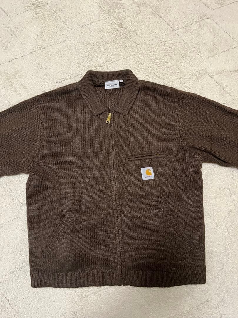 Carhartt ブラウン デトロイトニットジャケット