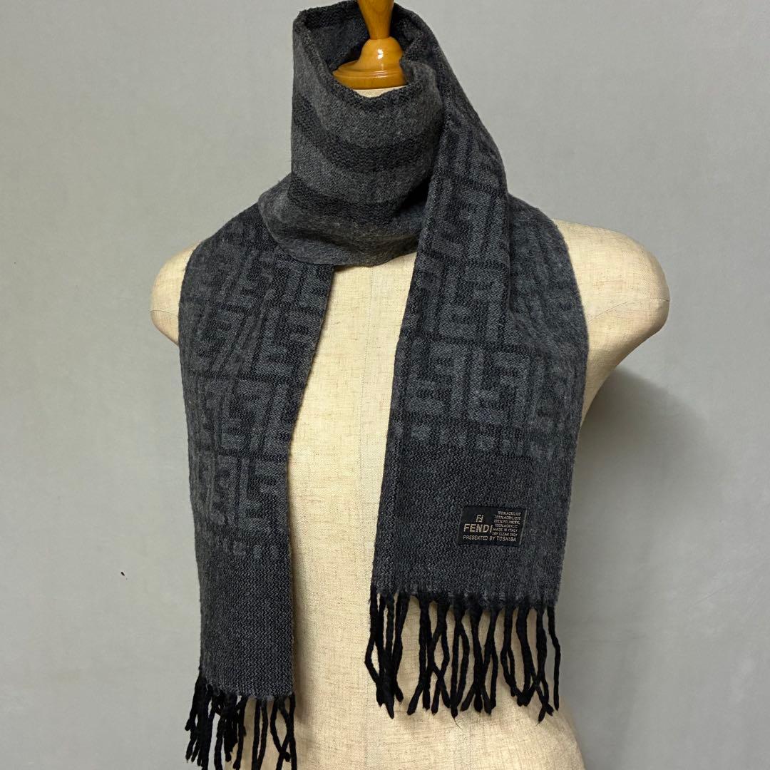 FENDI】ズッカデザイン アクリル素材 ストール マフラー